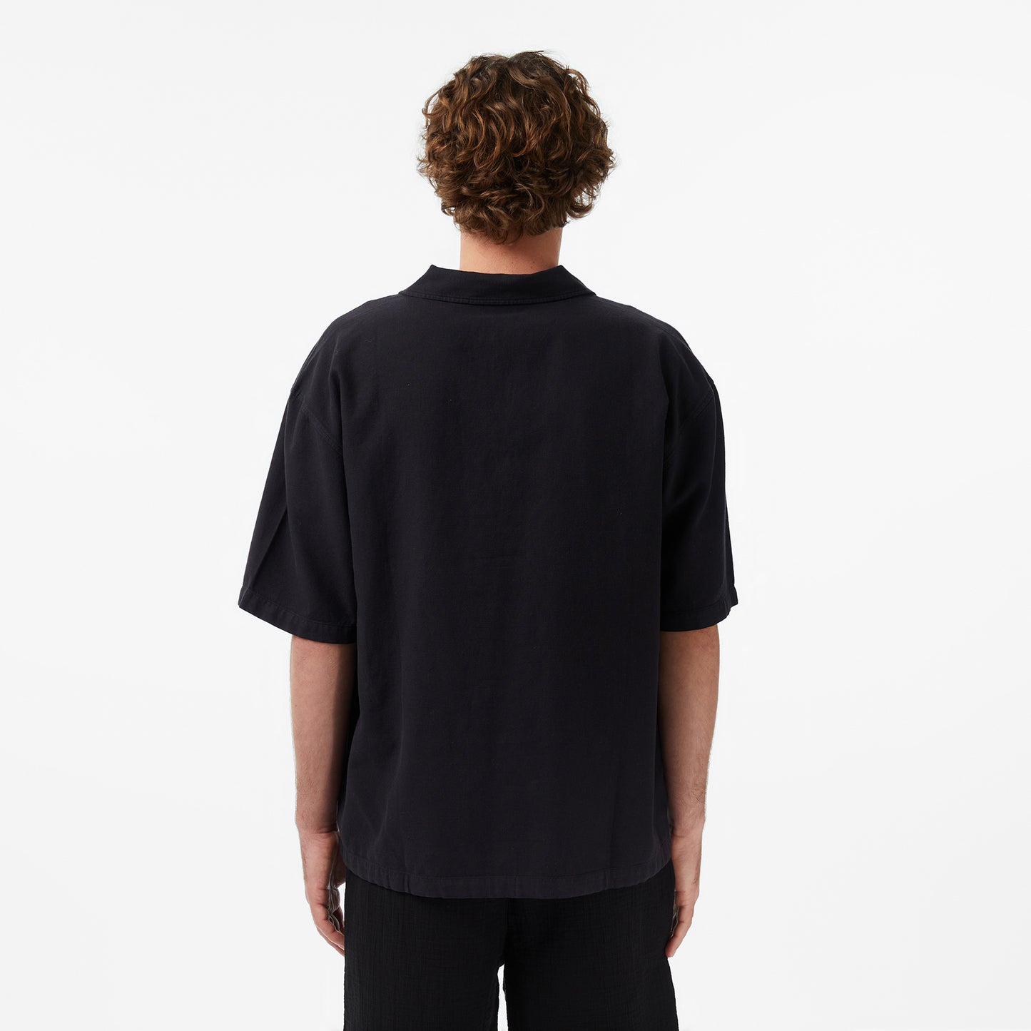 United4 Oversize Fit Erkek Siyah Polo