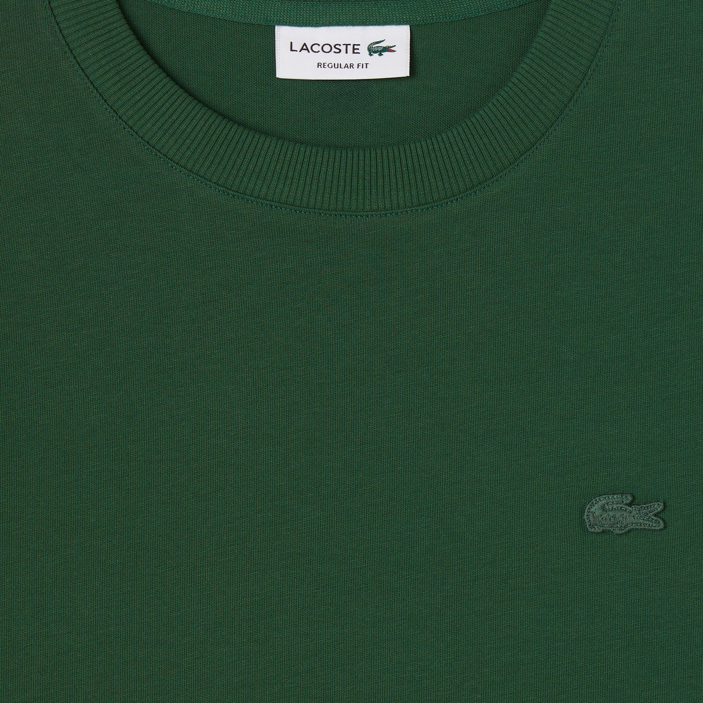 Lacoste Erkek Regular Fit Bisiklet Yaka Koyu Yeşil T-shirt