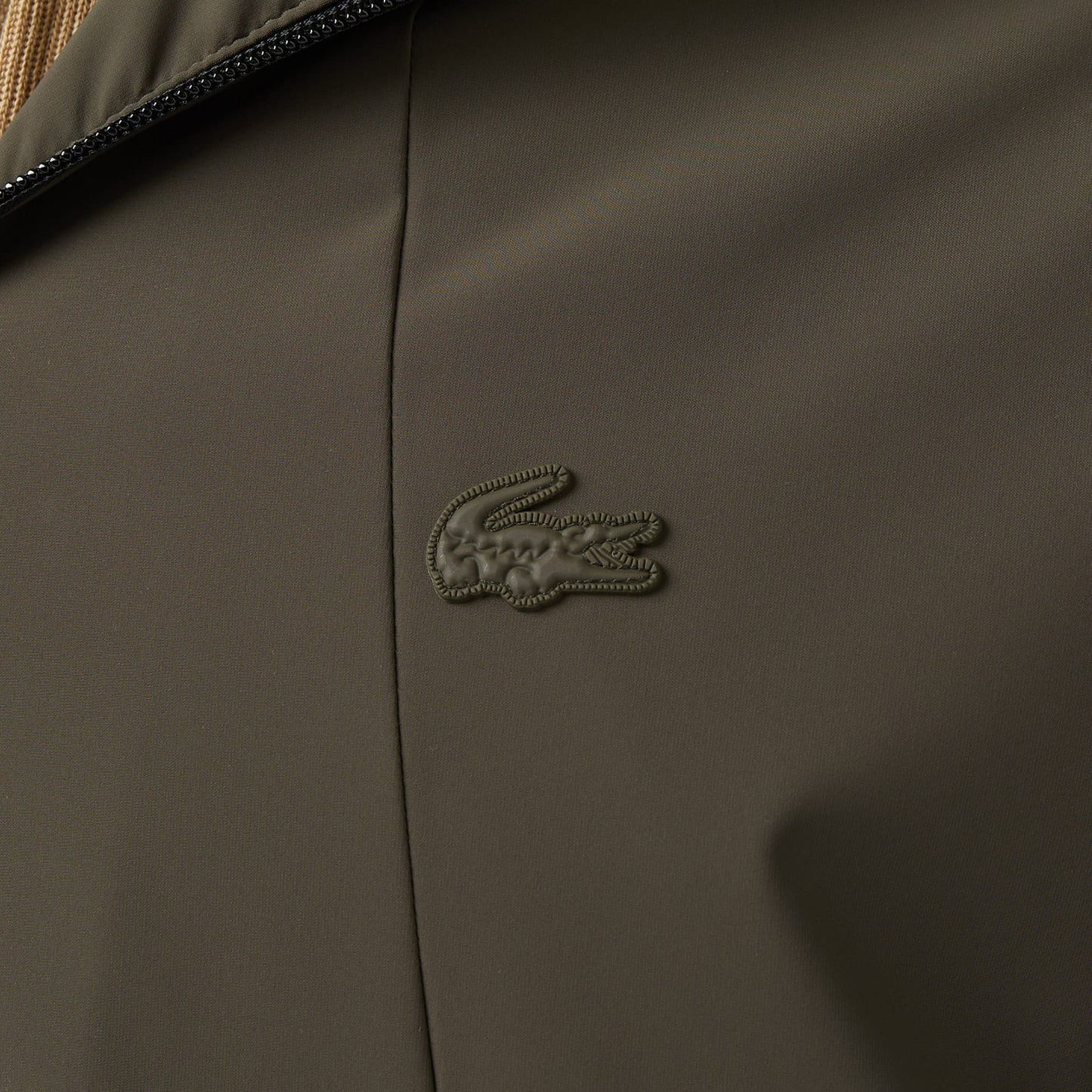 Lacoste Kapüşonlu Regular Fit Erkek Haki Mont