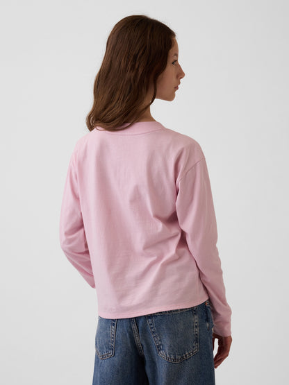 Pembe Oversized Flippy-sequin Grafik T-shirt