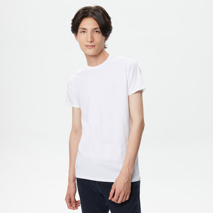 Lacoste Erkek Slim Fit Bisiklet Yaka Beyaz T-shirt