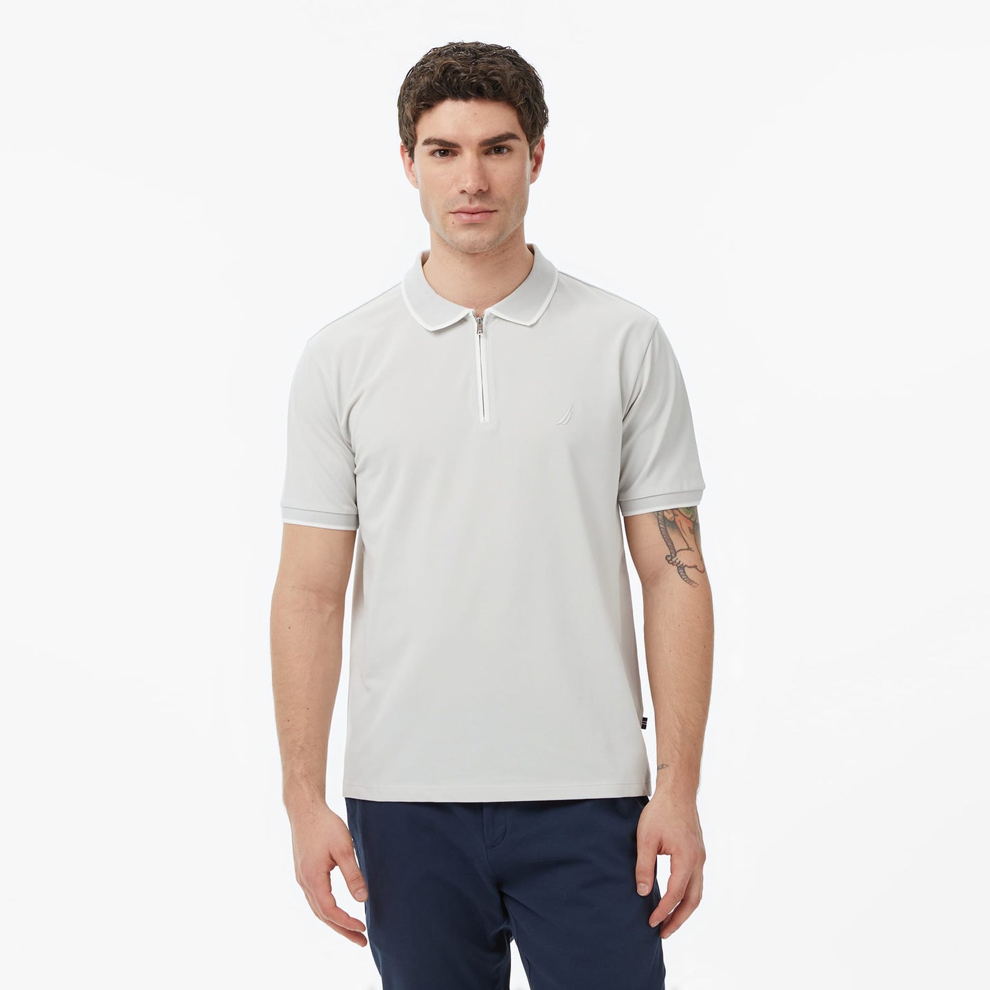 Nautica Erkek Gri Regular Fit Polo Yaka T-shirt