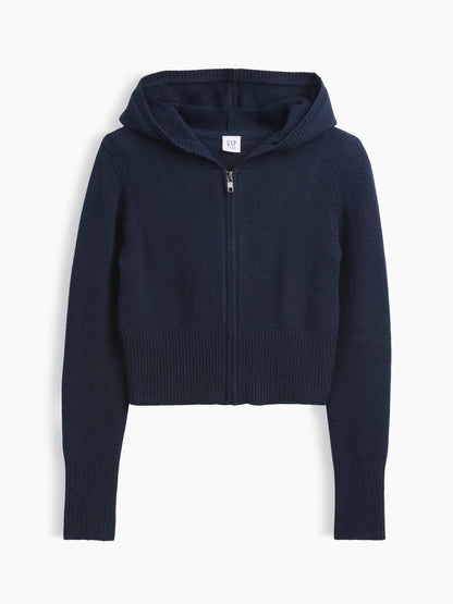 Lacivert Cashsoft Fermuarlı Sweatshirt