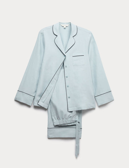 %100 Keten Pijama Takımı