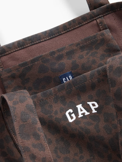 Kahverengi Mini Gap Logo Tote Çanta
