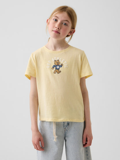 Sarı Grafik Baskılı T-shirt