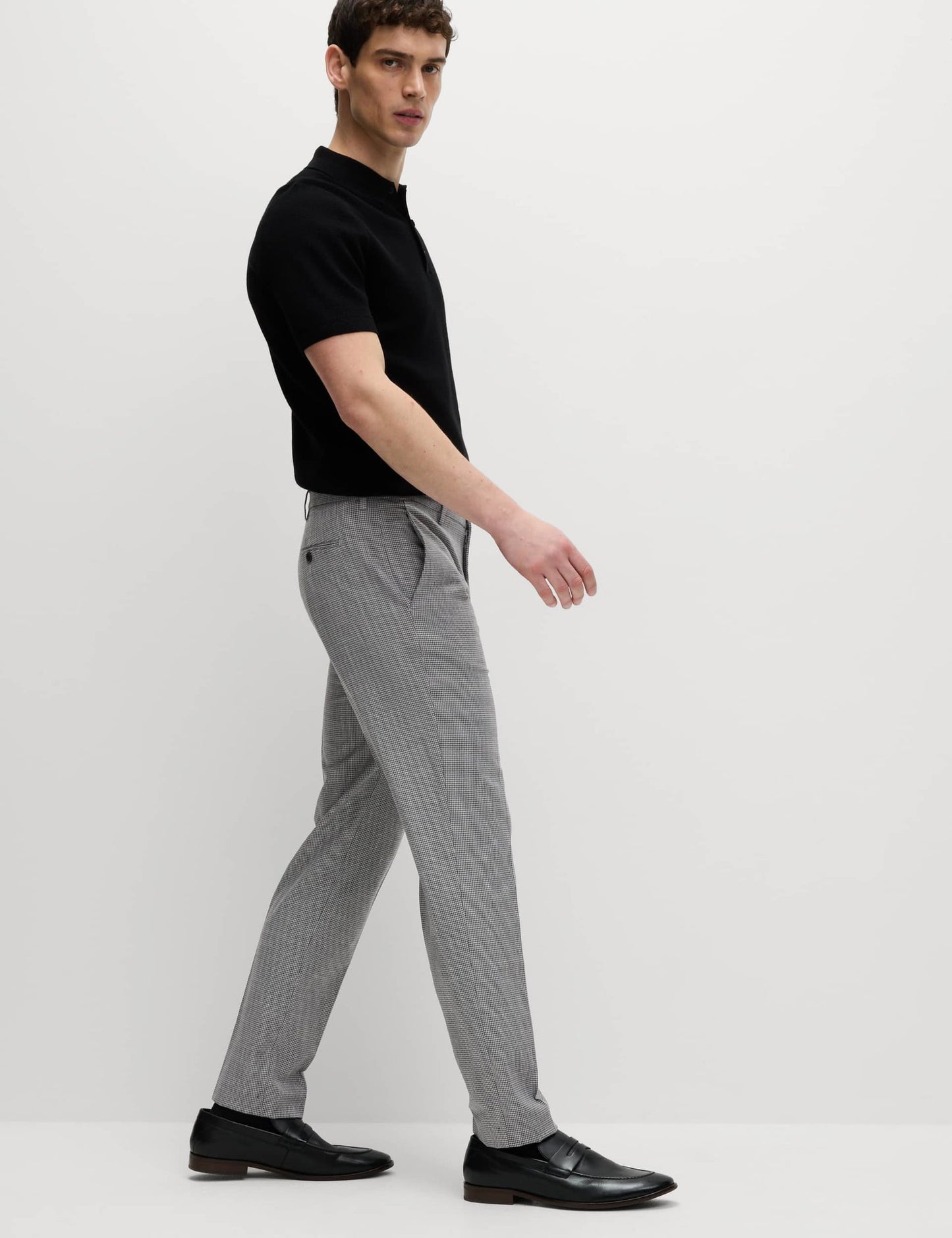 Tailored Fit Desenli Düz Pantolon