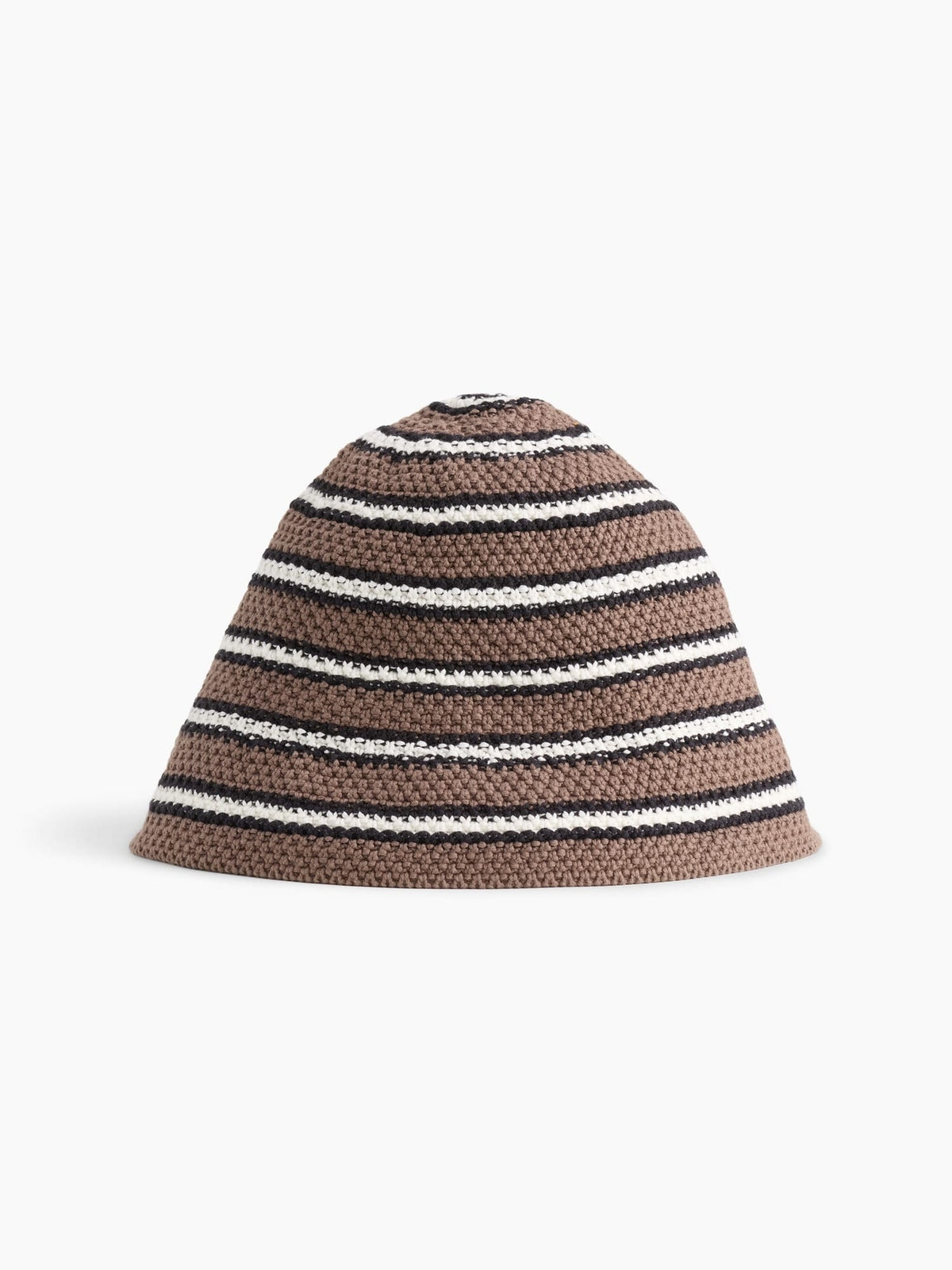 Kahverengi Knit Bucket Şapka
