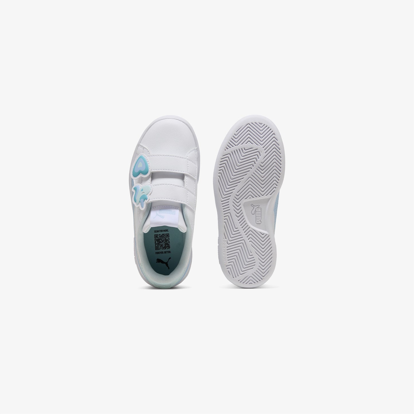 Puma Smash 3.0 Badges V Çocuk Beyaz Spor Ayakkabı