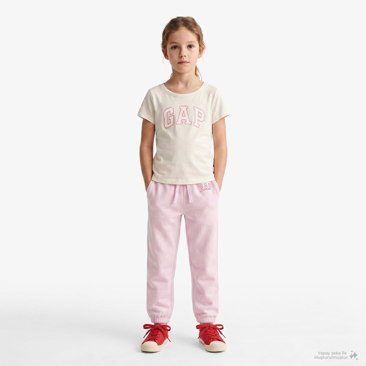 Gap V-french Logo Çocuk Pembe Eşofman Altı
