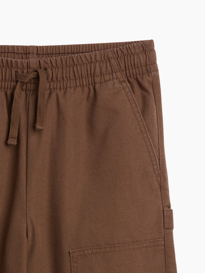 Kahverengi Relaxed Pull-on Kanvas Carpenter Pantolon