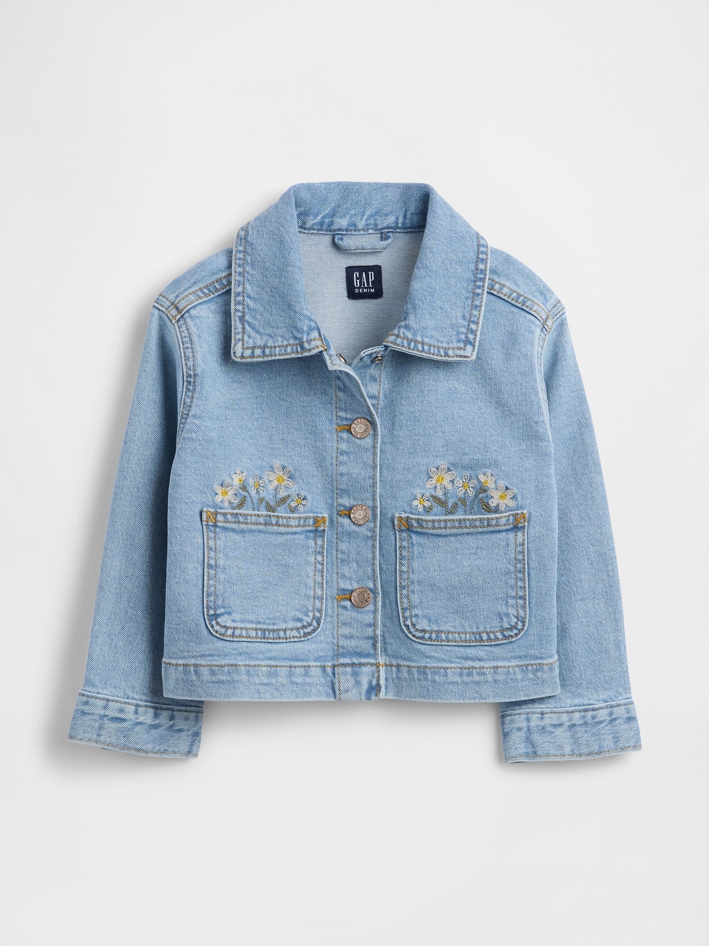 Açık Mavi Babygap Nakışlı Denim Ceket