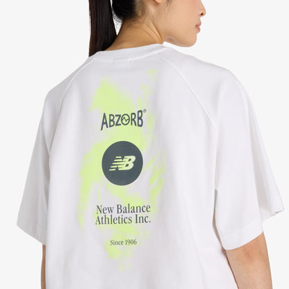 New Balance Vortex Performance Kadın Beyaz T-shirt