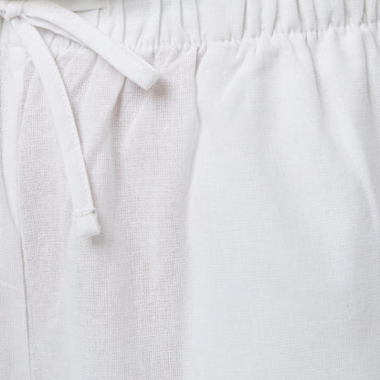 Tommy Hilfiger Cover Up Kadın Beyaz Keten Pantolon