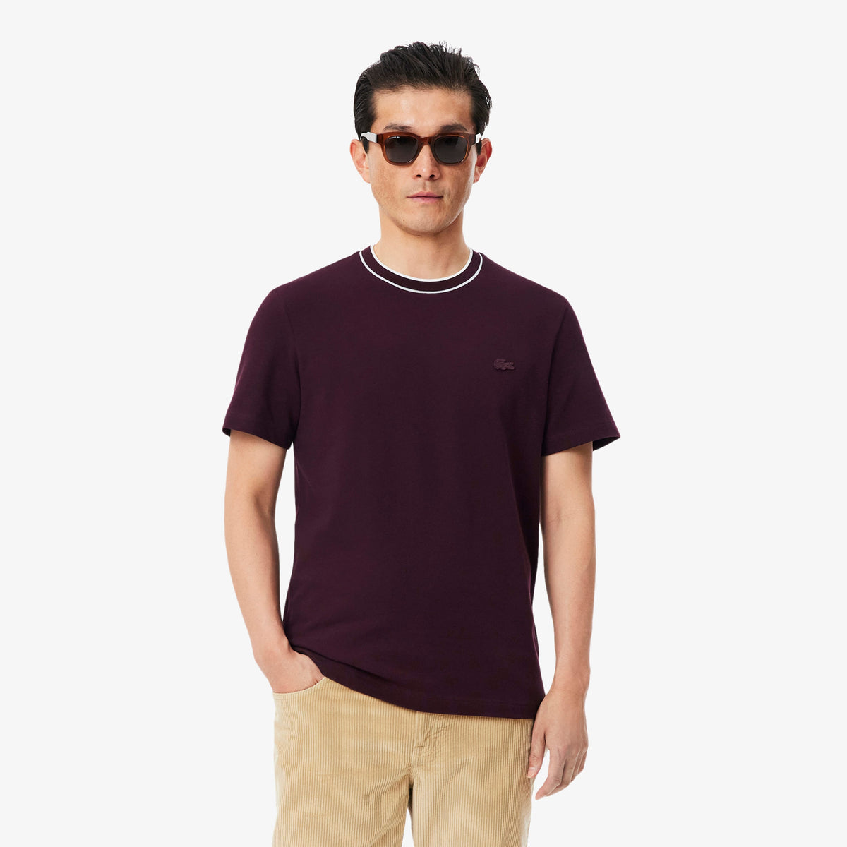 Lacoste Regular Fit Erkek Bordo T-shirt