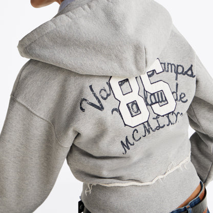 Tommy Hilfiger Tjcw Prep Varsity Zip-thru Kadın Gri Sweatshirt