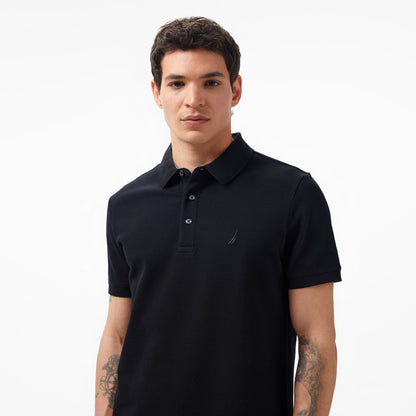 Nautica Erkek Siyah Slim Fit Kısa Kollu Polo Yaka T-shirt