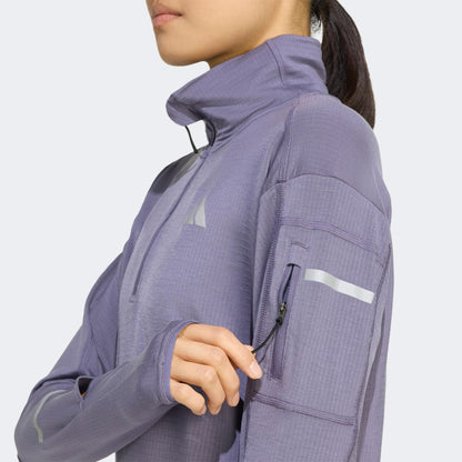 Adidas Adi365 Running Climawarm+ Kadın Mor Koşu Sweatshirt