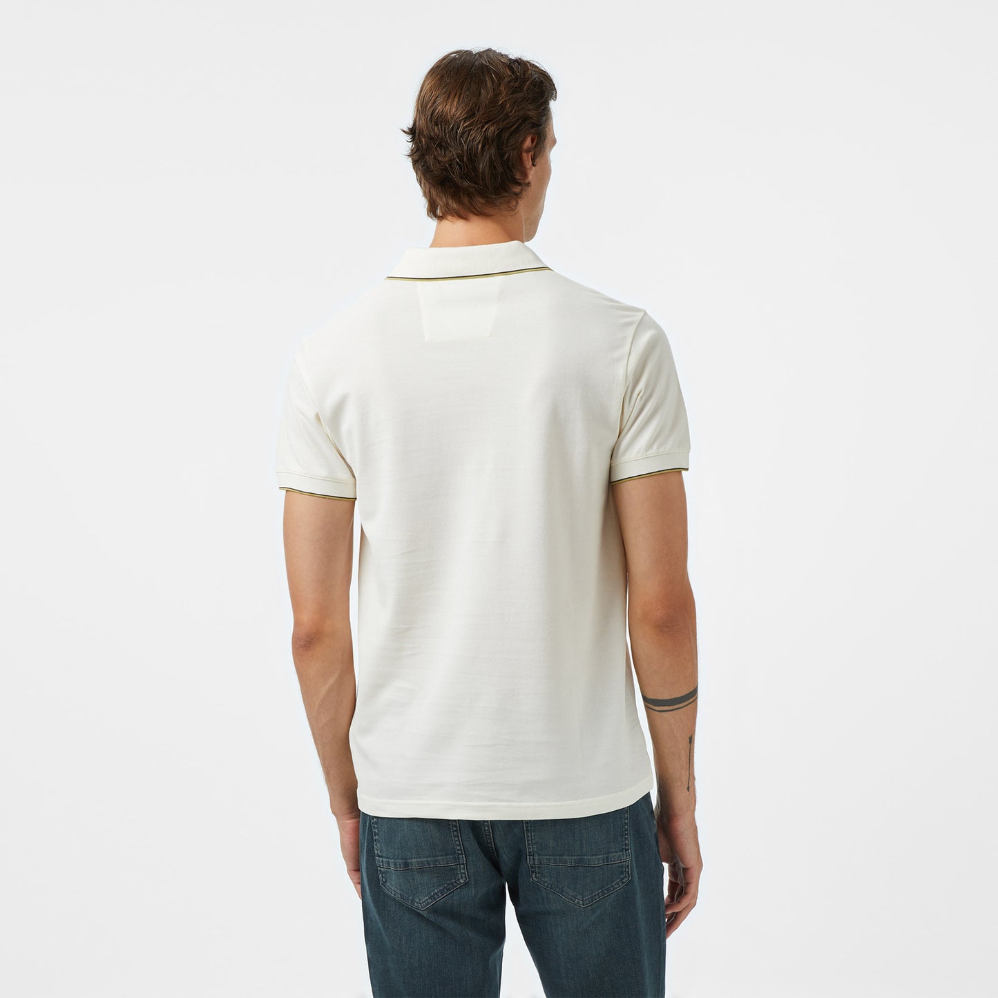 Nautica Erkek Ekru Classic Fit Polo