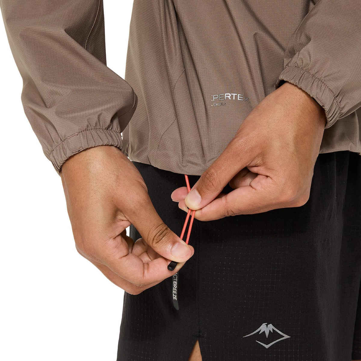 Asics Fujitrail Elite Waterproof kadın Kahverengi Koşu Ceketi