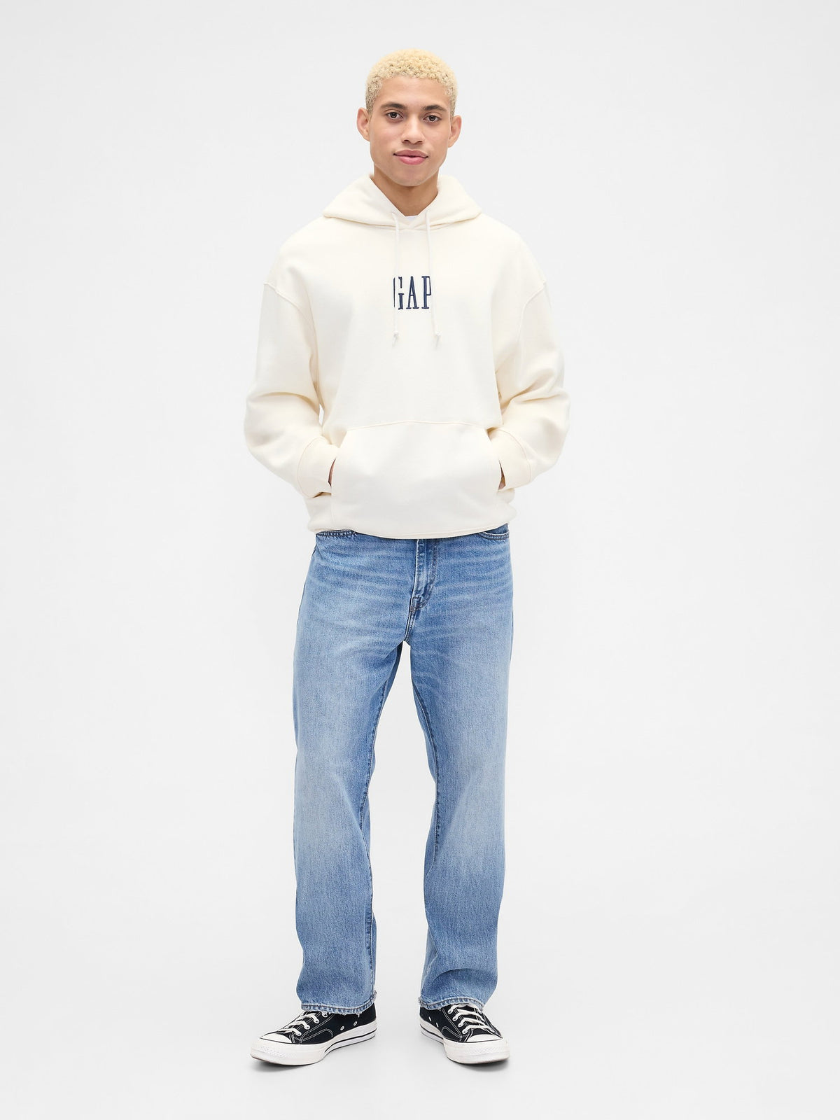 Kırık Beyaz Vintagesoft Oversized Gap Mini-logo Sweatshirt