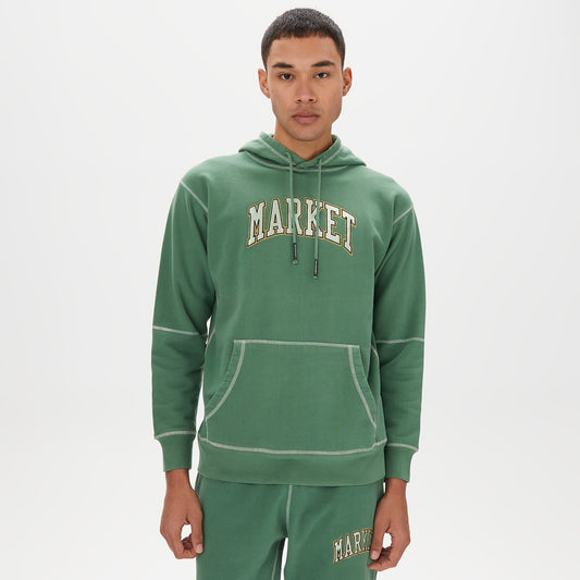 Market Triple Stitch Pullover Erkek Yeşil Hoodie