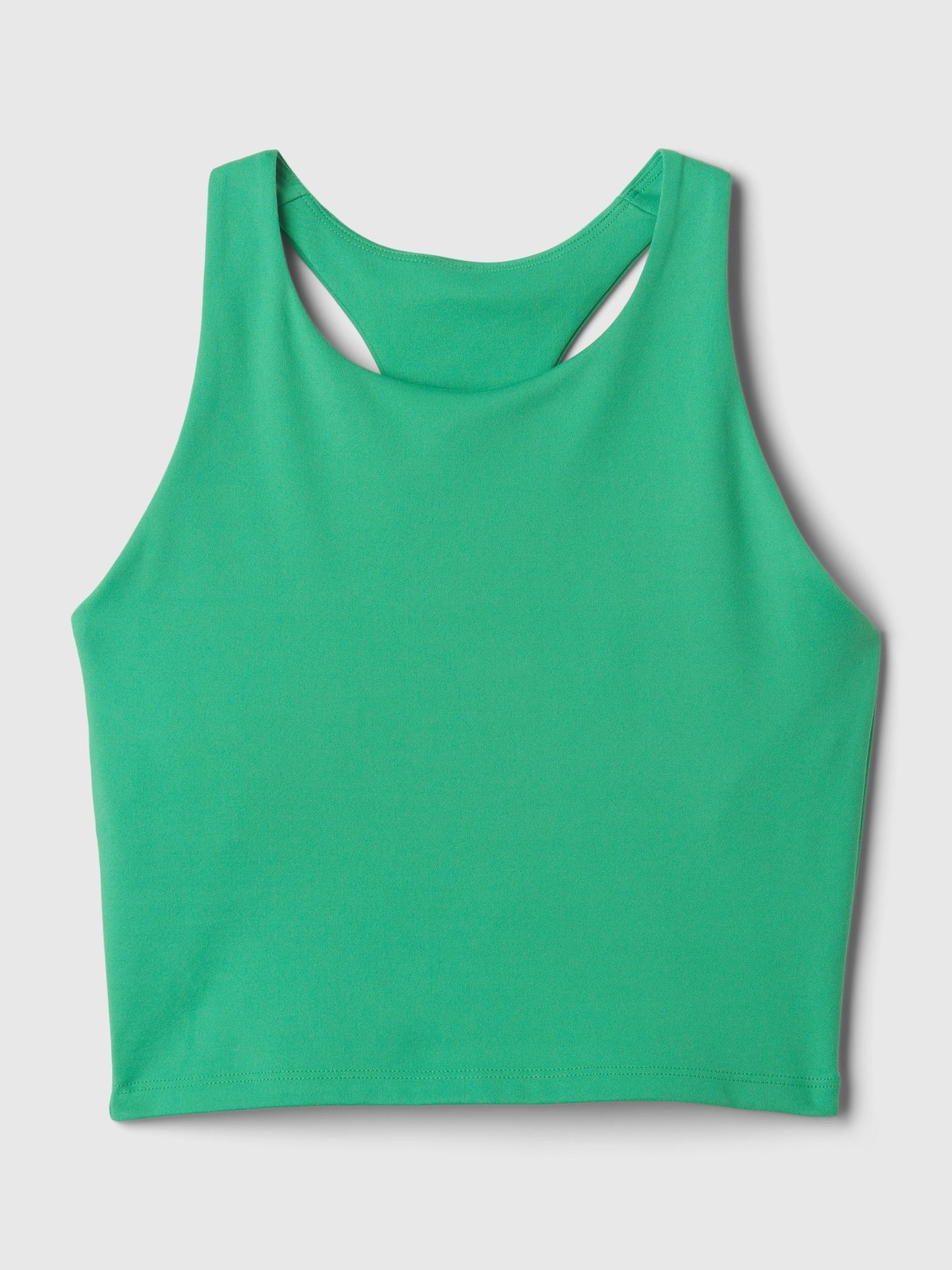 Yeşil Halter Yaka Crop Spor Üst