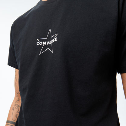 Converse Baskılı Erkek Siyah T-shirt