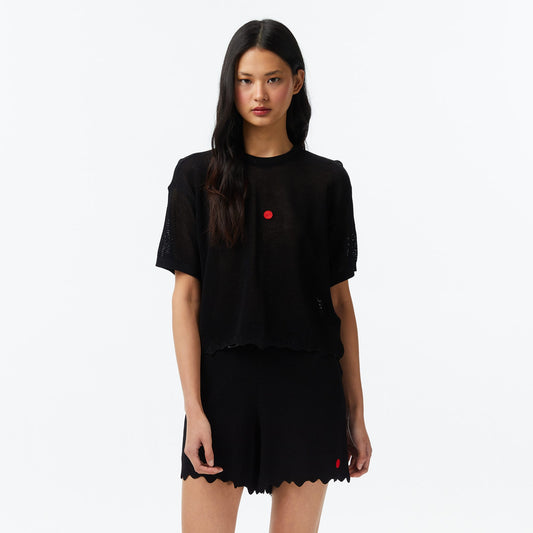 United4 Crop Fit Kadın Siyah Triko