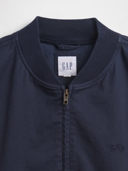 Lacivert Relaxed Bomber Ceket