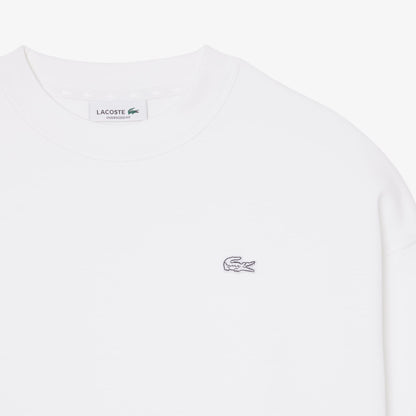 Lacoste Kadın Oversize Fit Bisiklet Yaka Beyaz Sweatshirt