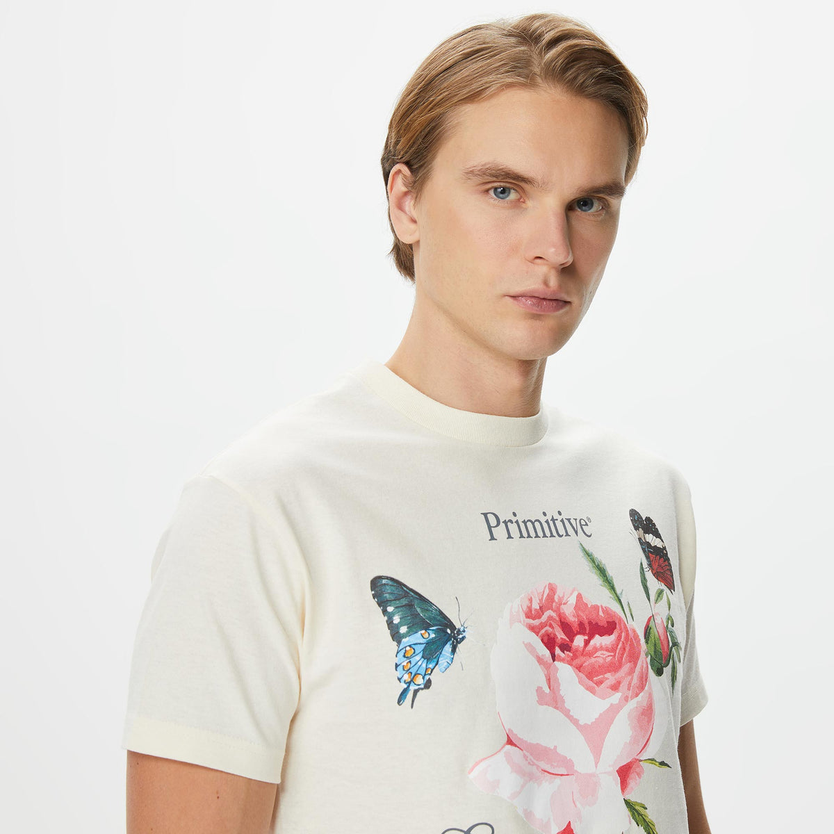 Primitive Essence Erkek Krem T-shirt