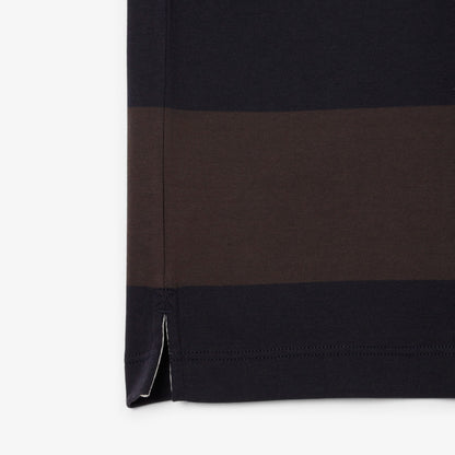 Lacoste Erkek Relaxed Fit Çizgili Koyu Mavi Rugby Polo