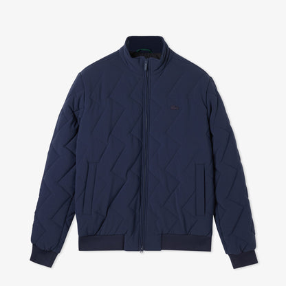 Lacoste Erkek Dik Yaka Kapitone Lacivert Mont