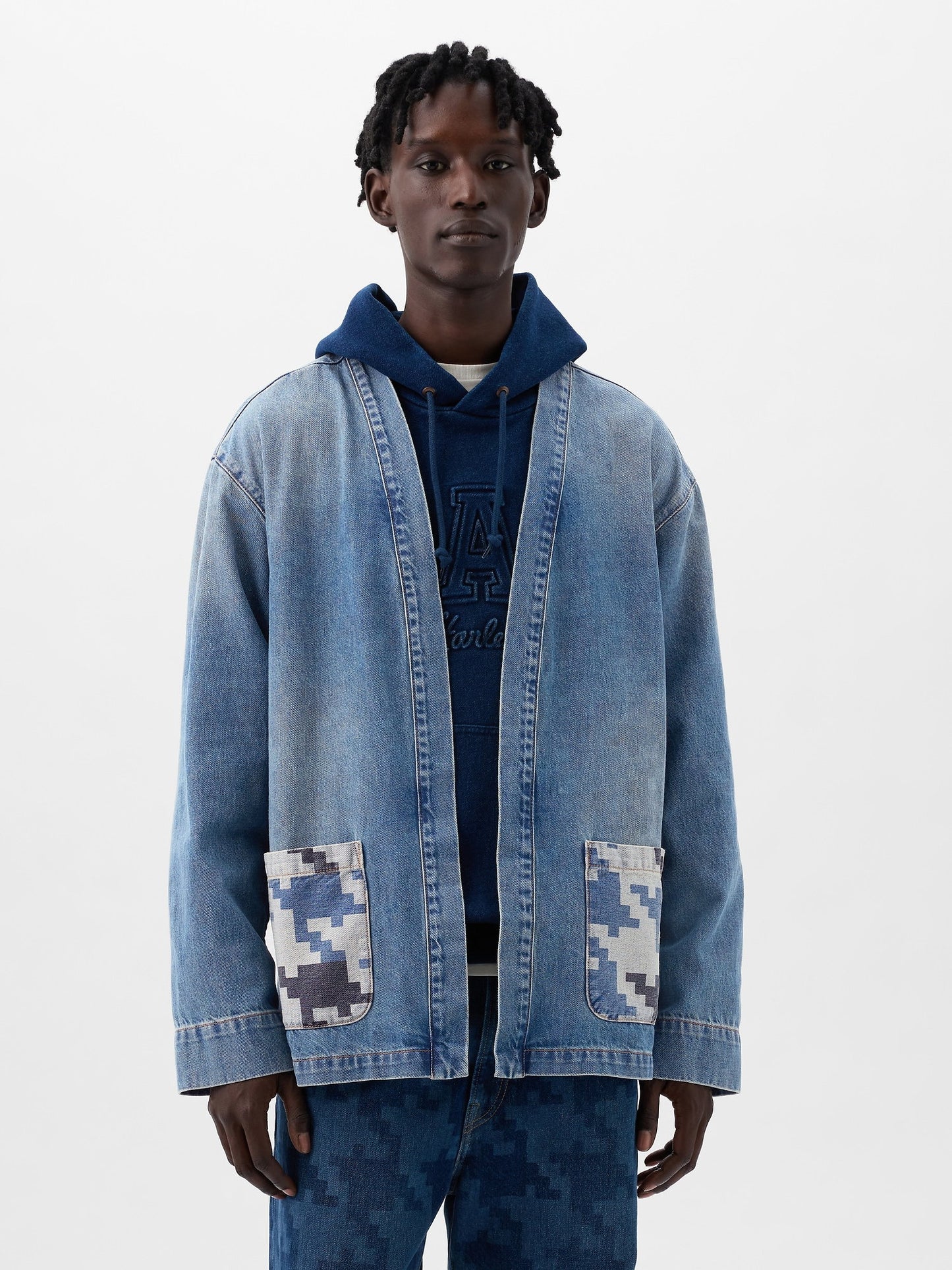 Açık Mavi Dap × Gap Organik Denim Wrap Ceket