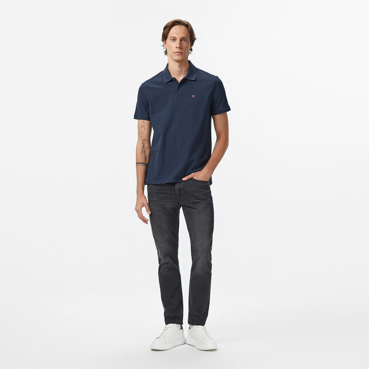 Calvin Klein Casual Pique Classic Erkek Lacivert Polo
