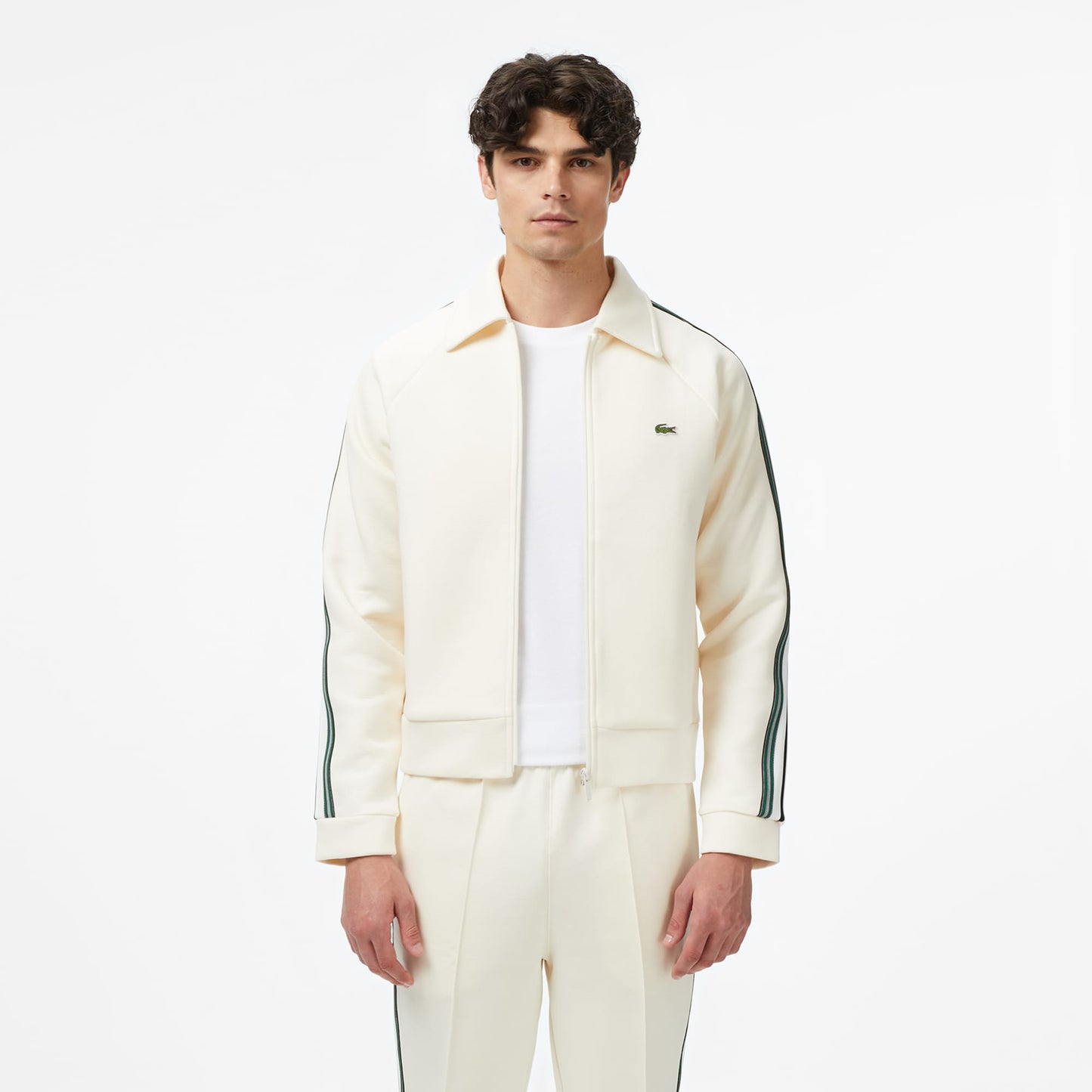 Lacoste Erkek Regular Fit Fermuarlı Krem Sweatshirt