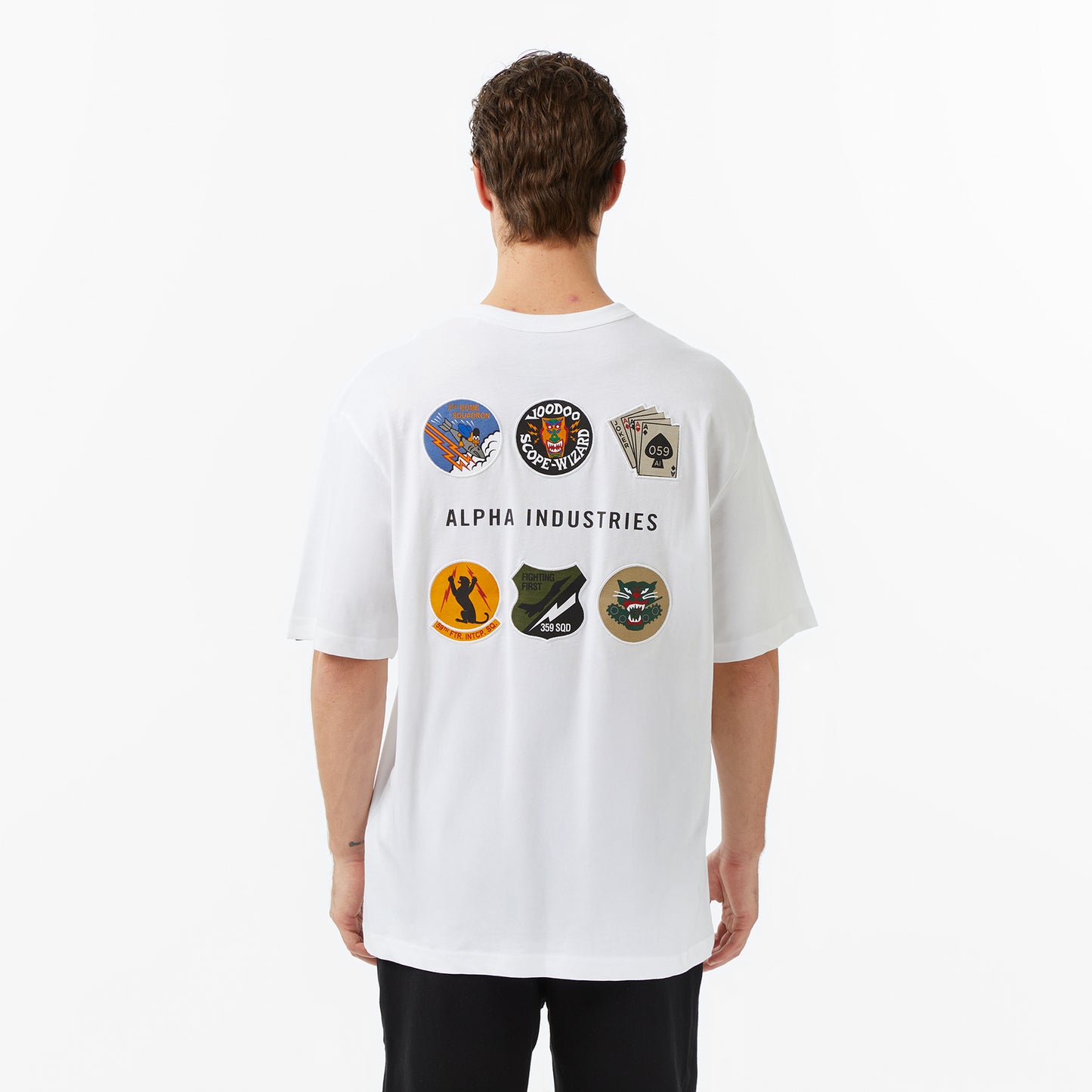 Alpha Indsutries Patched Erkek Beyaz T-shirt