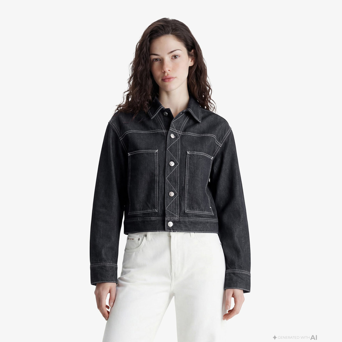 Calvin Klein Workwear Rinse Kadın Mavi Ceket