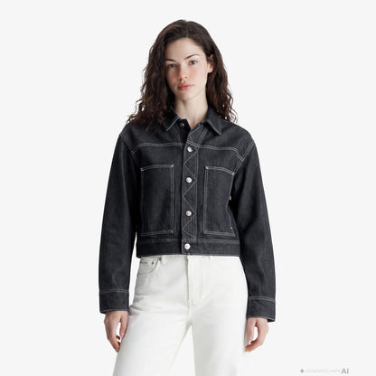 Calvin Klein Workwear Rinse Kadın Mavi Ceket