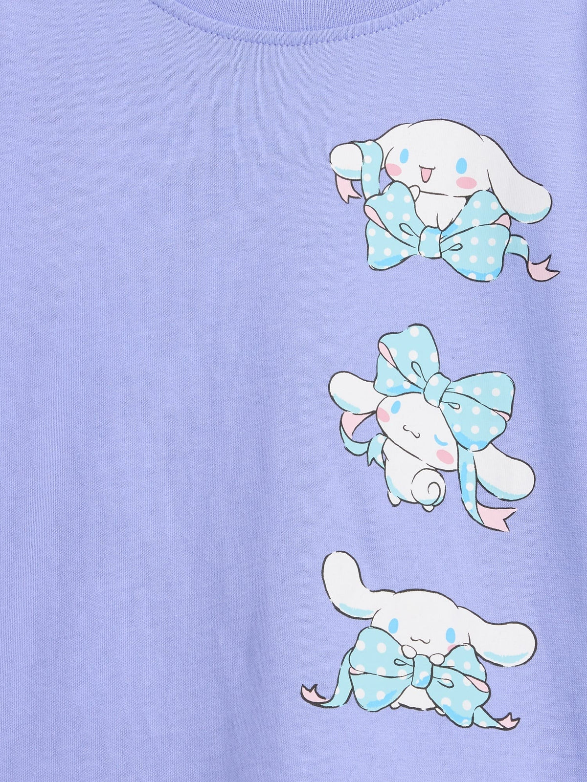 Lila Grafik Baskılı T-shirt
