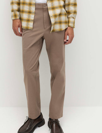 Regular Fit Esnek Belli Streç Chino Pantolon