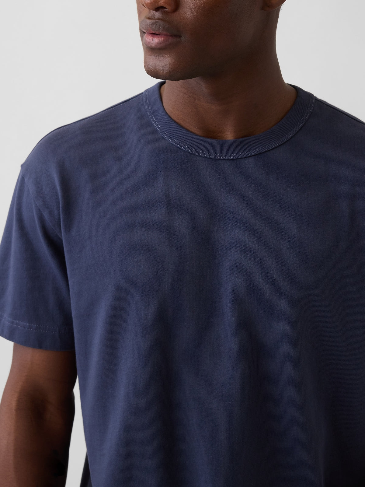 Lacivert Heavyweight Crop T-shirt