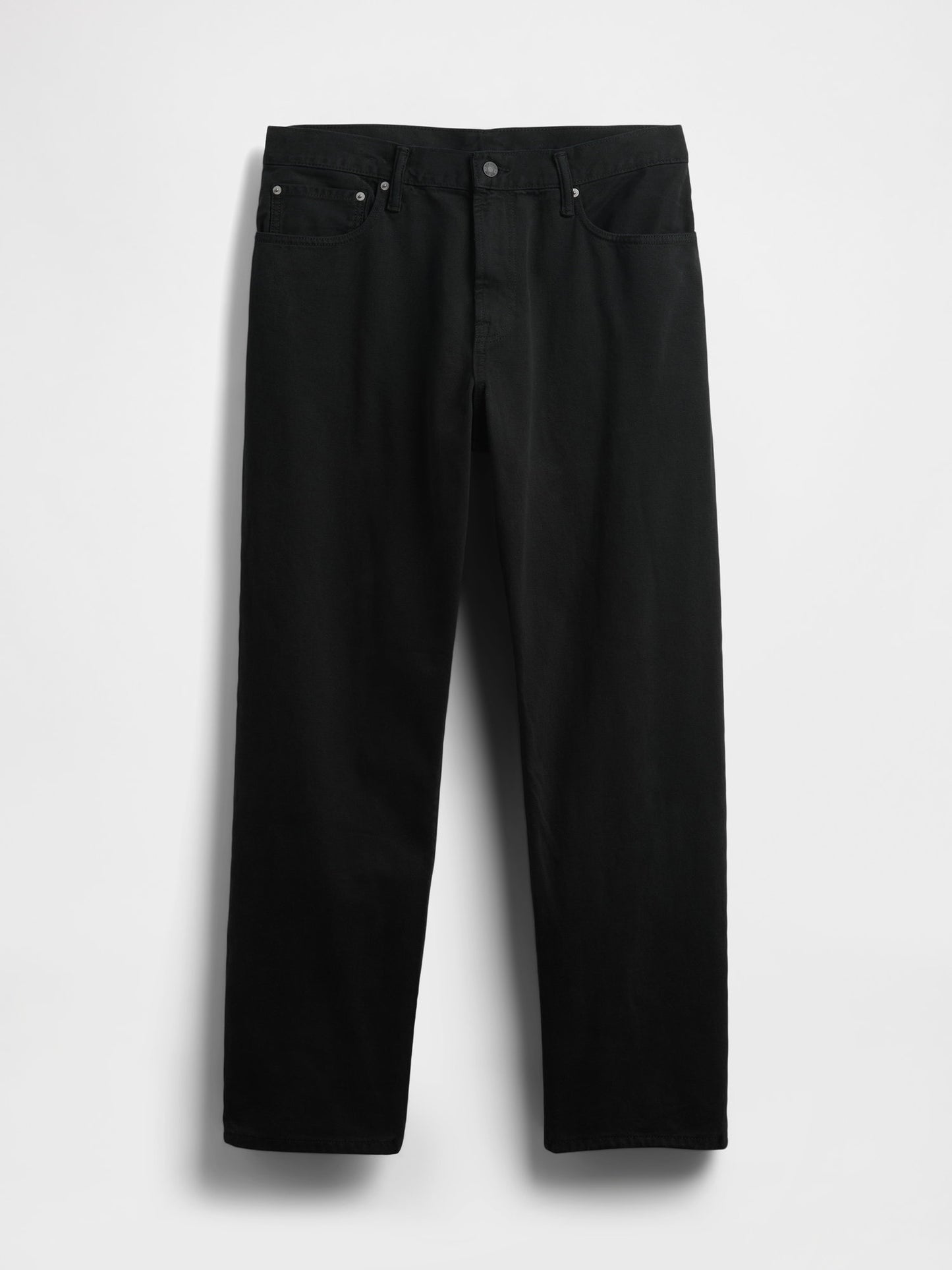 Siyah Relaxed Straight Jean Pantolon