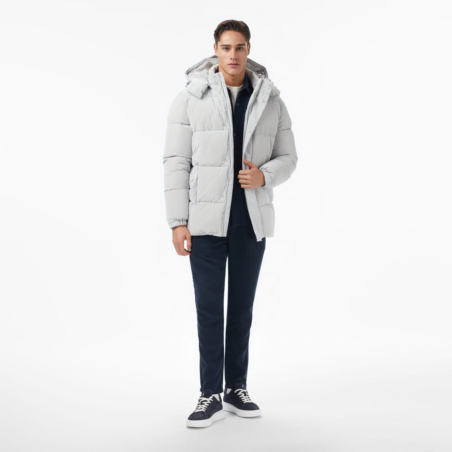 Nautica Erkek Gri Regular Fit Mont
