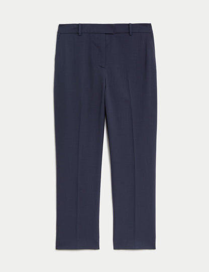 Straight Leg Yün Crop Pantolon