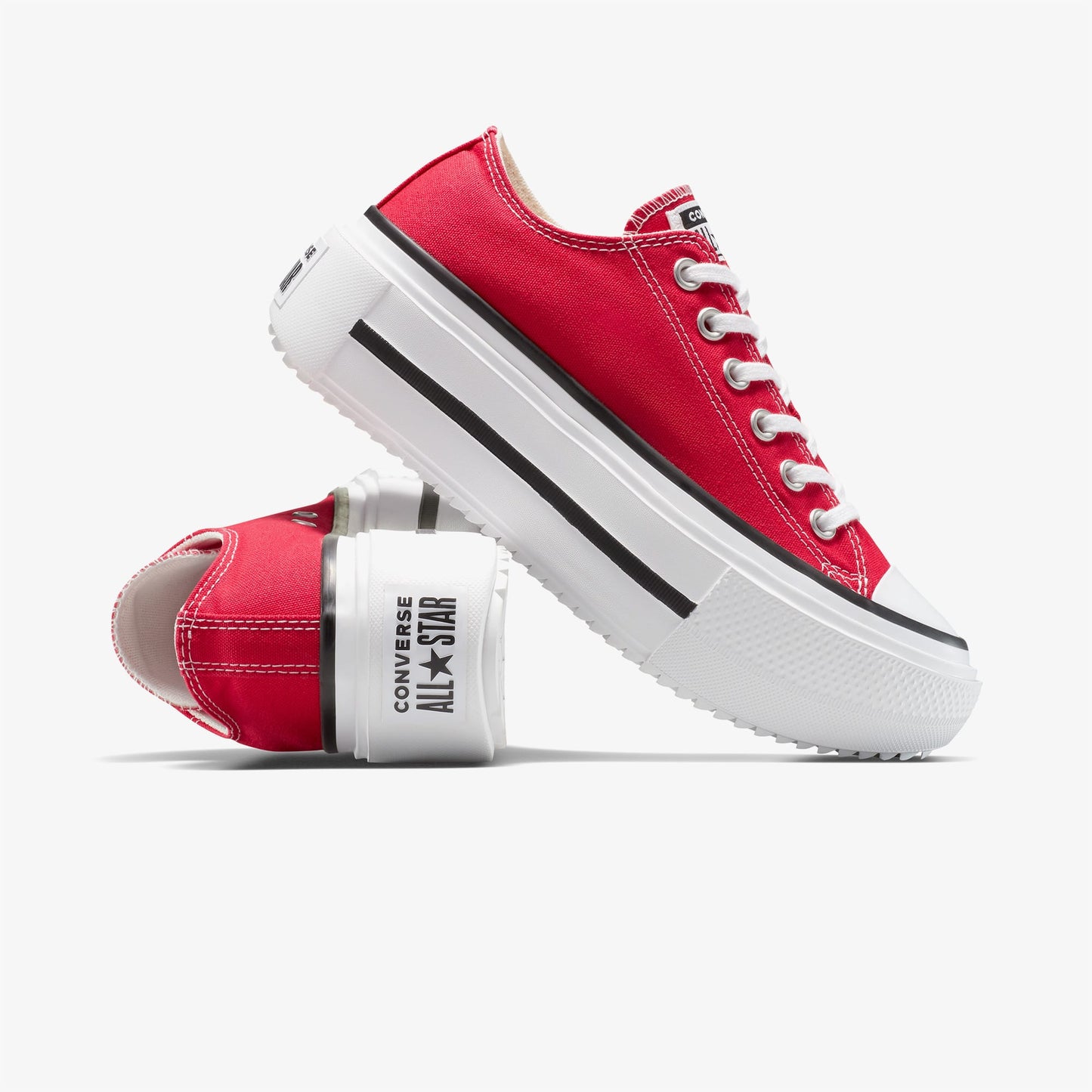 Converse Chuck Taylor All Star Lift Double Stack Kadın Kırmızı Sneaker