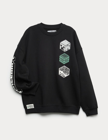 Minecraft Desenli Sweatshirt