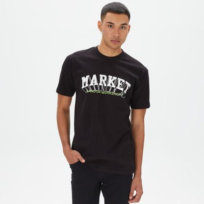 Market Super Market Erkek Siyah T-shirt