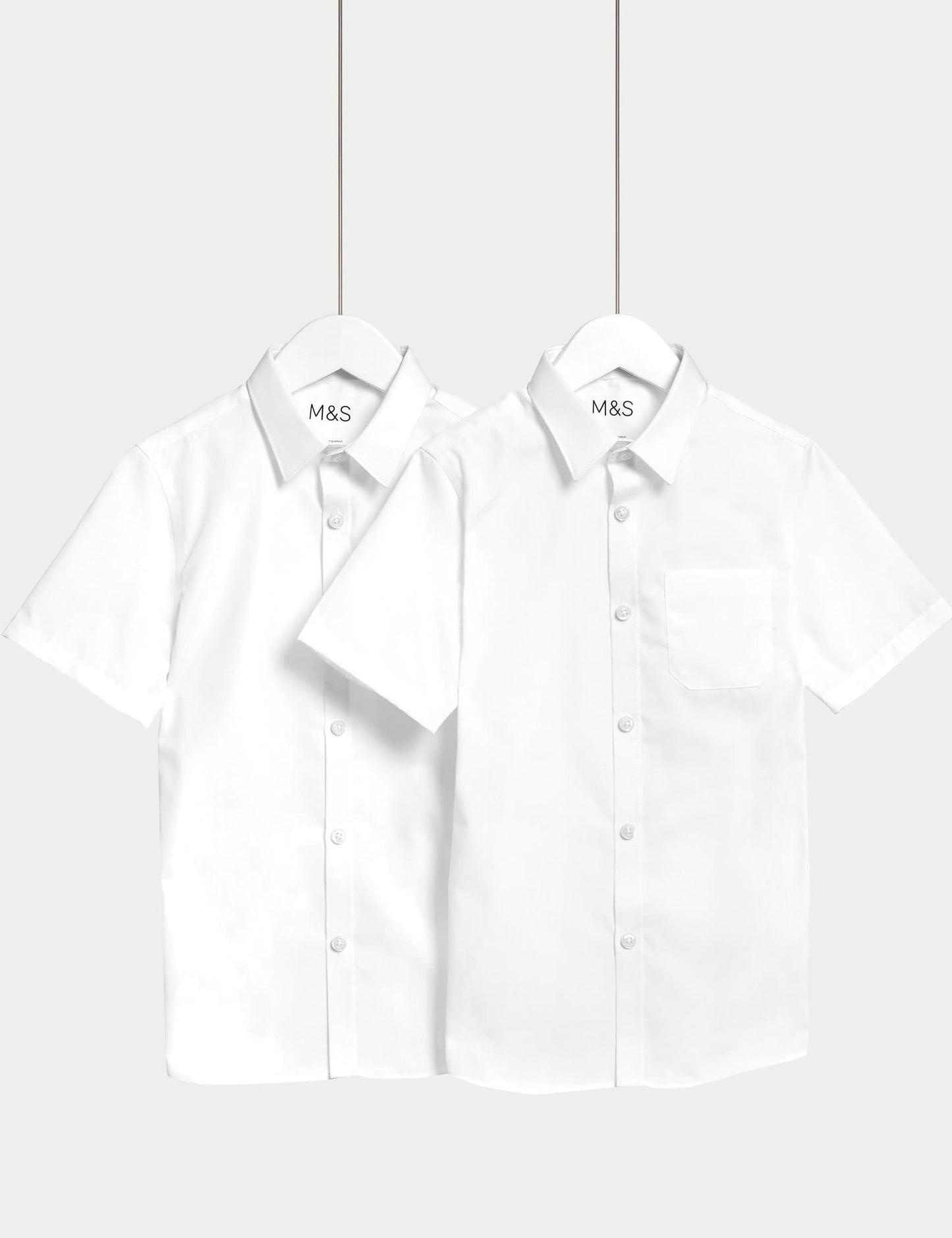 2'li Slim Fit Kısa Kollu Gömlek (2-18 Yaş)